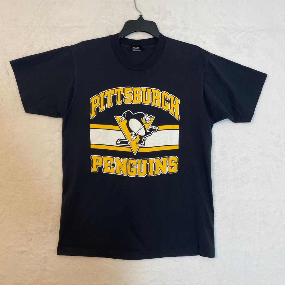 Vintage Pittsburgh Penguins T Shirt Screen Stars Best NHL Hockey L